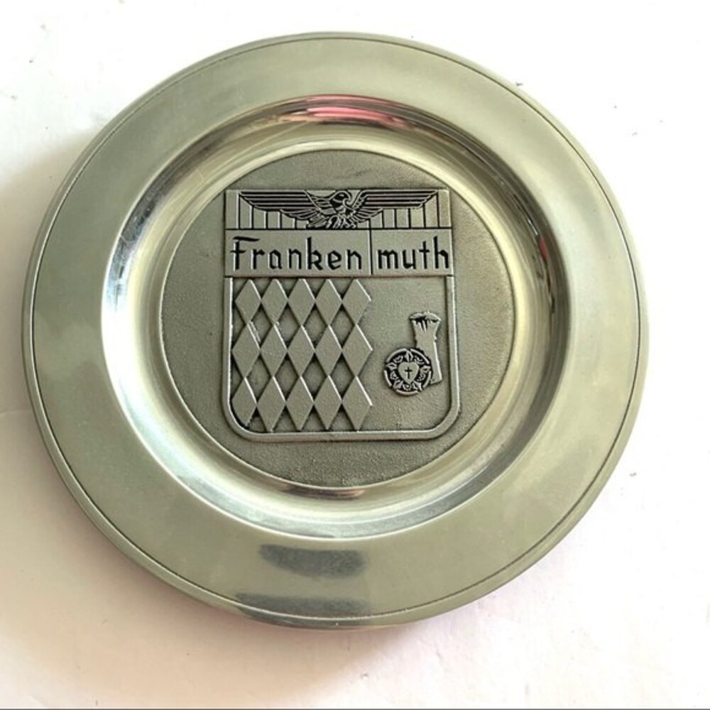 Vintage Frankenmuth Pewter Wilton Mount Joy Platter Plate RWP